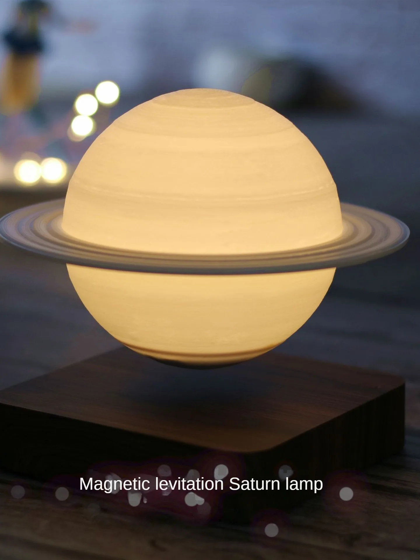 Novelty Night Light Magnetic Levitation Moon Galaxy Saturn Lamp Creativity Floating 3D Print Bulb Desk Decoration Birthday Gift