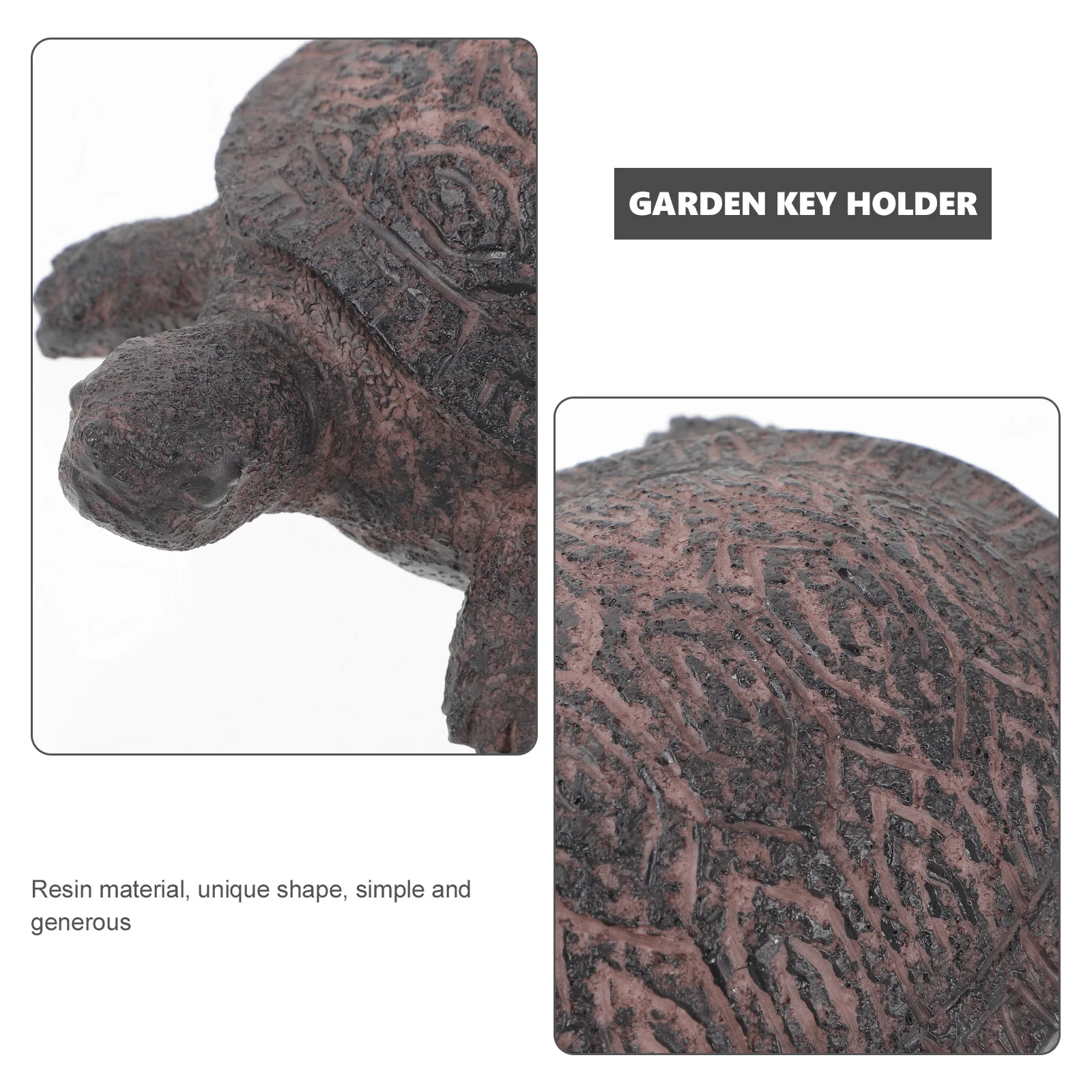 السلحفاة مفتاح المخفي في الهواء الطلق الراتنج مظهر وهمية مفتاح صندوق تخزين حديقة مفاتيح احتياطية حامل ساحة ديكور مقاوم للماء #4