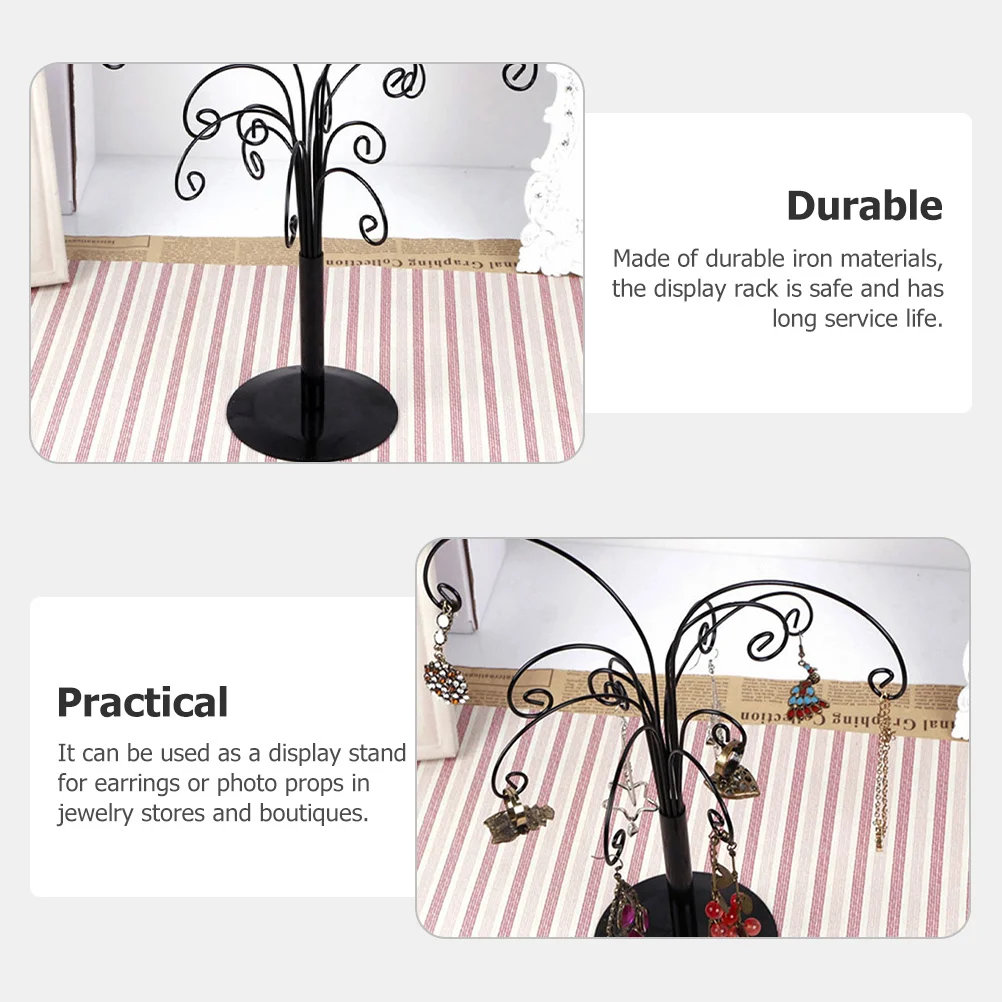 

Dangle Earrings Display Stand Iron Storage Rack Organizer for Jewelry Display Holder Drop Earrings Displaying Rack Desktop