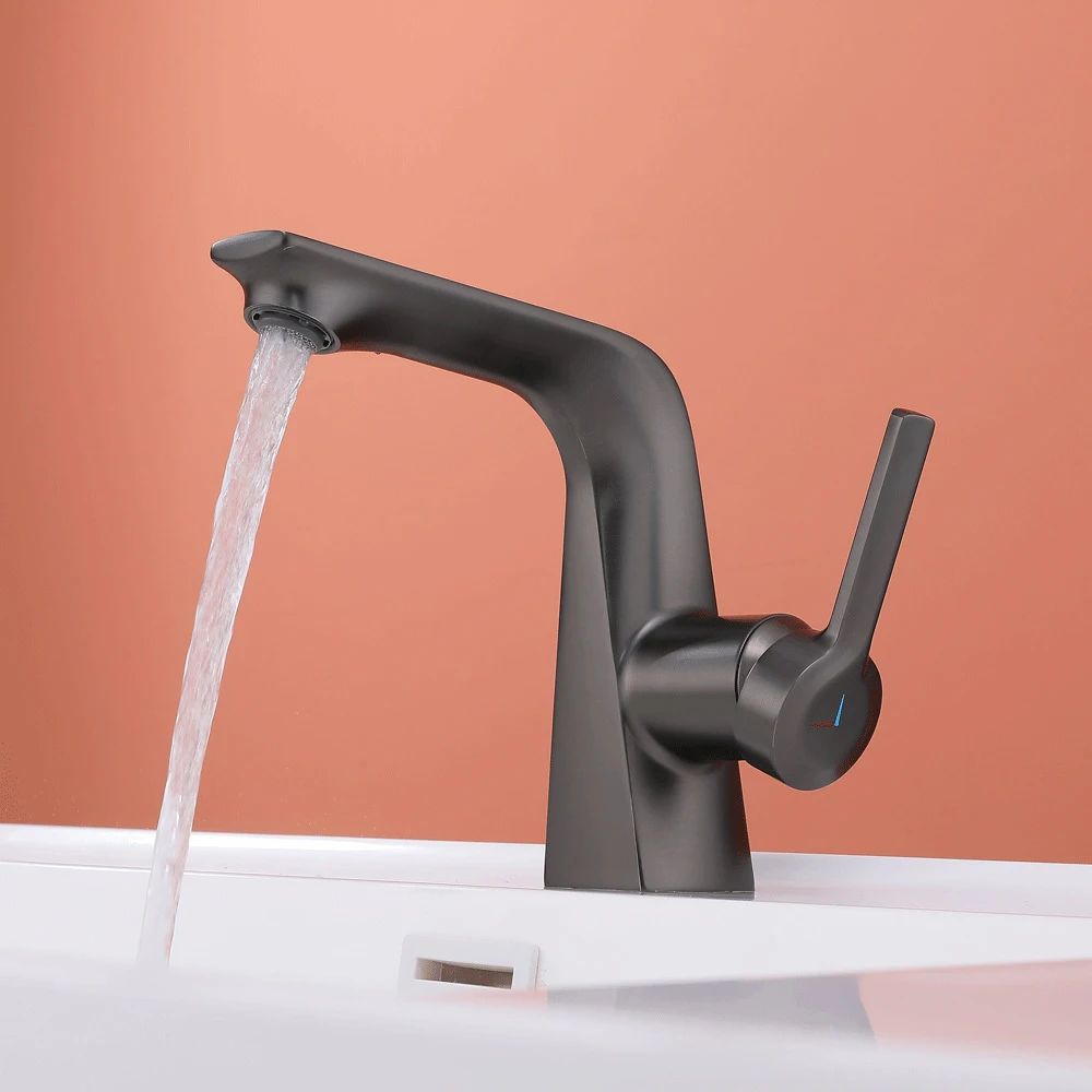 

New Advanced Sense Simple Hot And Cold Basin Faucet Bathroom Under The Basin Sink Ceramic Spool Faucet Senior Household