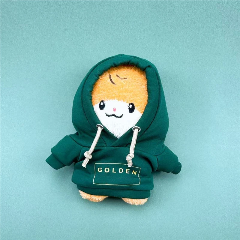 New Kpop Korean Boys Golden JK Green Plush Light Cover Protection Small Figure Cloth Display Lovely Design