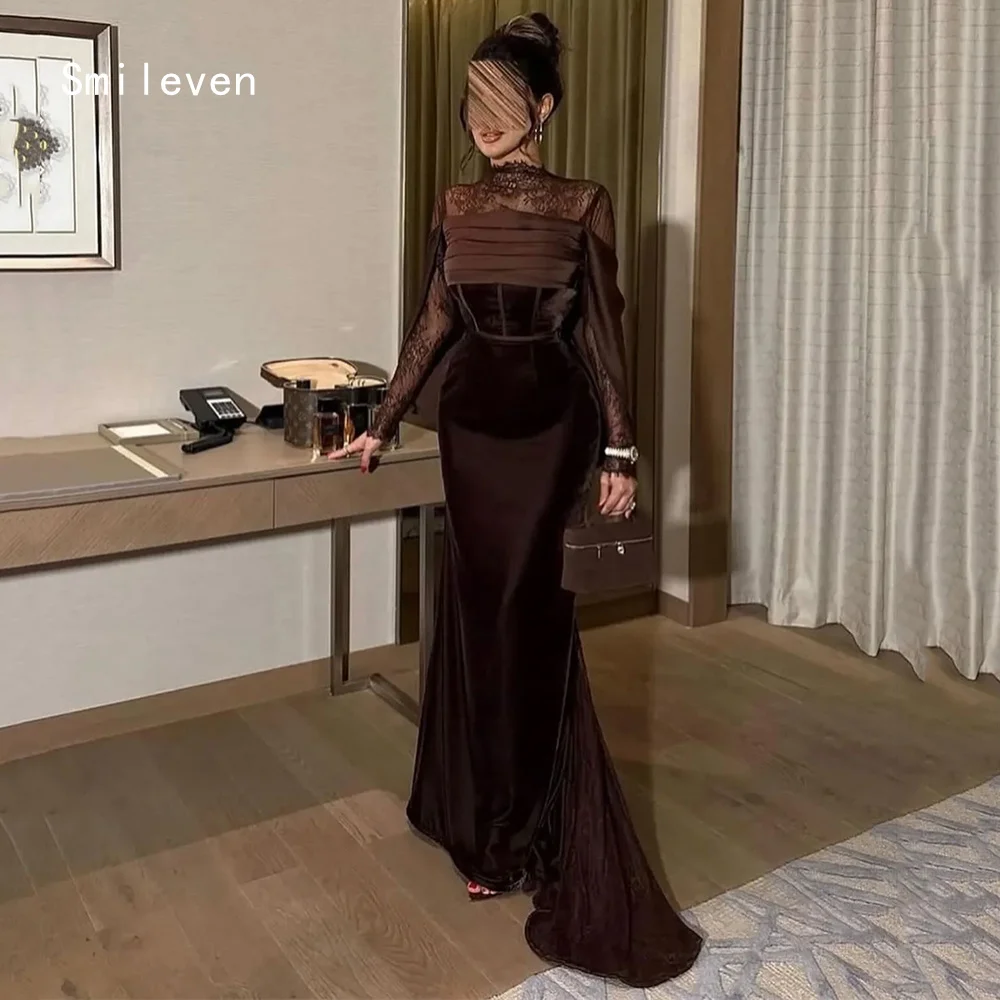 

Smileven Elegant Mermaid Prom Dress Scoop Cultivating Oneself Party Gowns Appliques Lace Occassion Dress Customized 2026