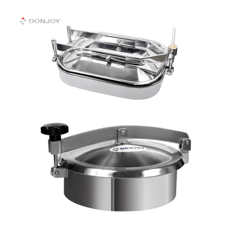 DONJOY K type sanitary square manhole cover tank manhole cover stainless steel manhole cover