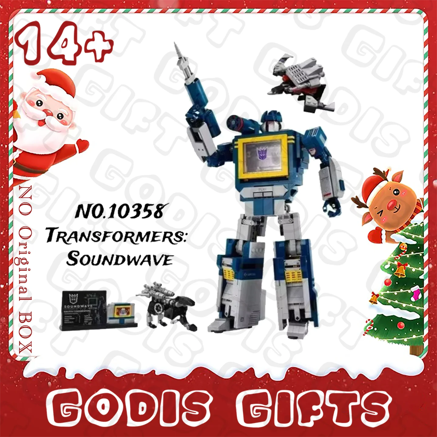 

2025 популярные строительные блоки робота Soundwave, сборочные кирпичи 10358, 1505 шт. для детей, подарки на Рождество, Хэллоуин, день рождения