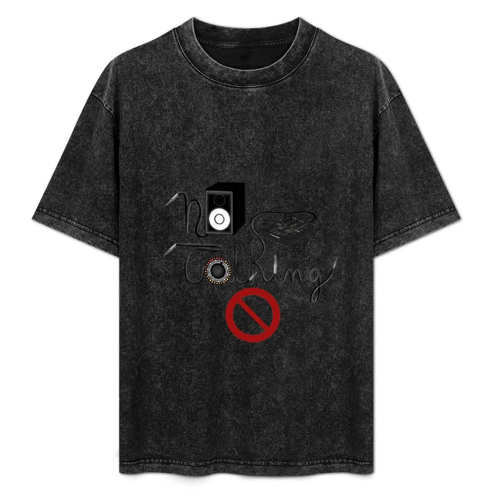 

No talking on the dancefloor T-Shirt Novelty Print Casual Tee Shirt