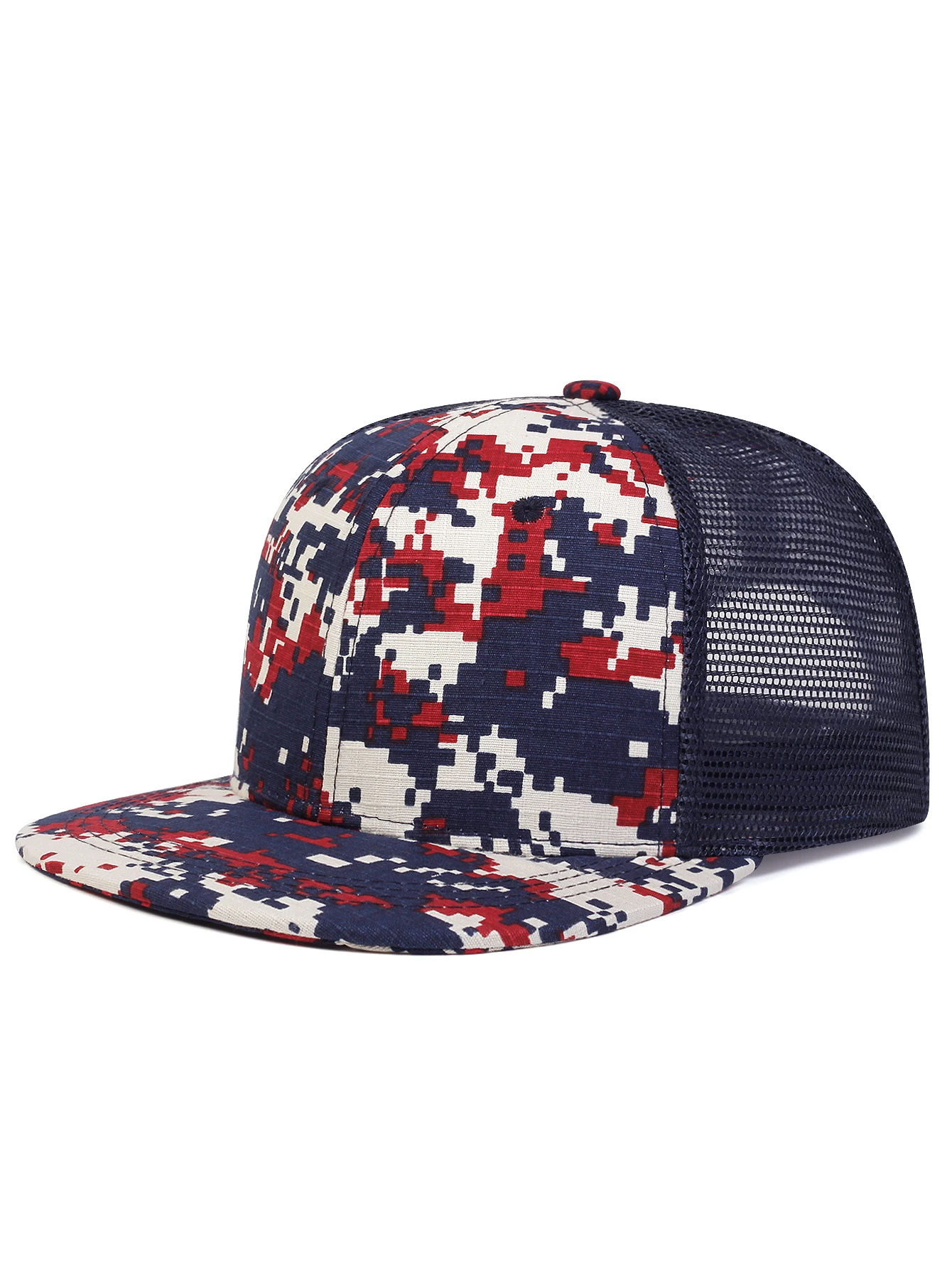 2024 New Fashion Camouflage Vintage Cap for Men Fashion Hip Hop High Quality Net Cap Snapback Outdoors Summer Hat for Women