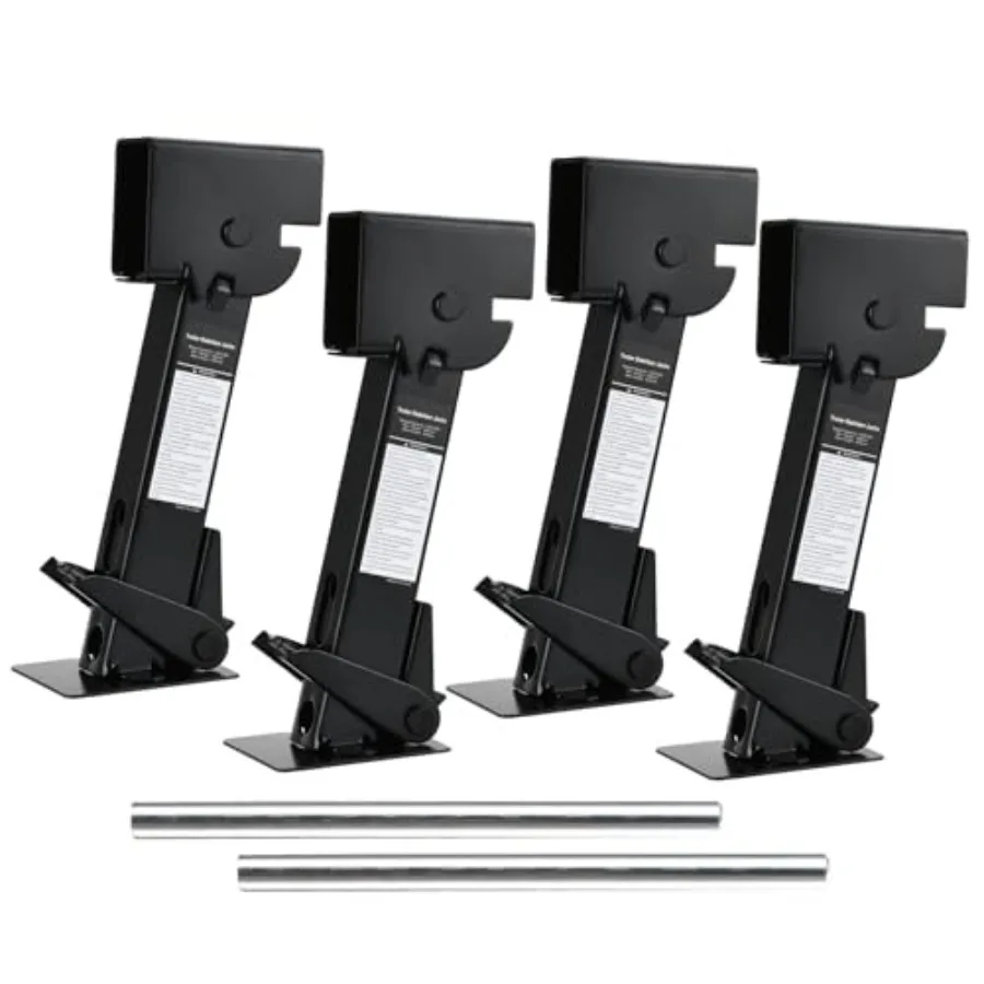 

Set of 4 Trailer Stabilizer Leveling Jacks Folding Telescoping Legs for Travel RV Camper - 1000lbs Ccity Each