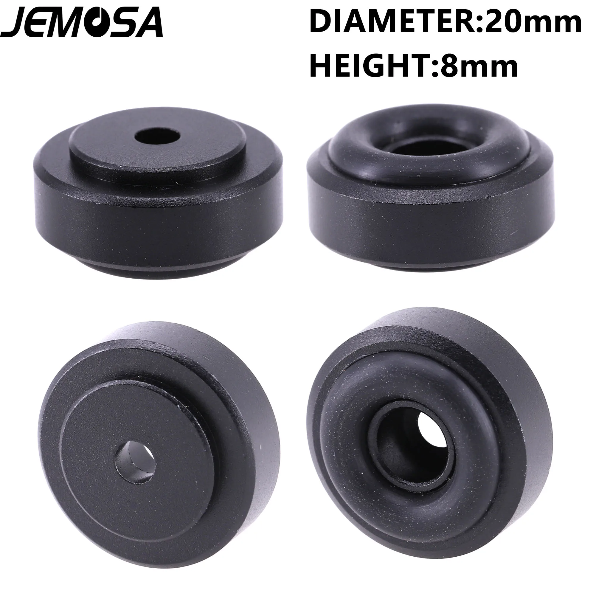 Pies de goma de amplificador HIFI, almohadillas de aislamiento de altavoz de Audio, aluminio, 20x8mm, 4 unidades