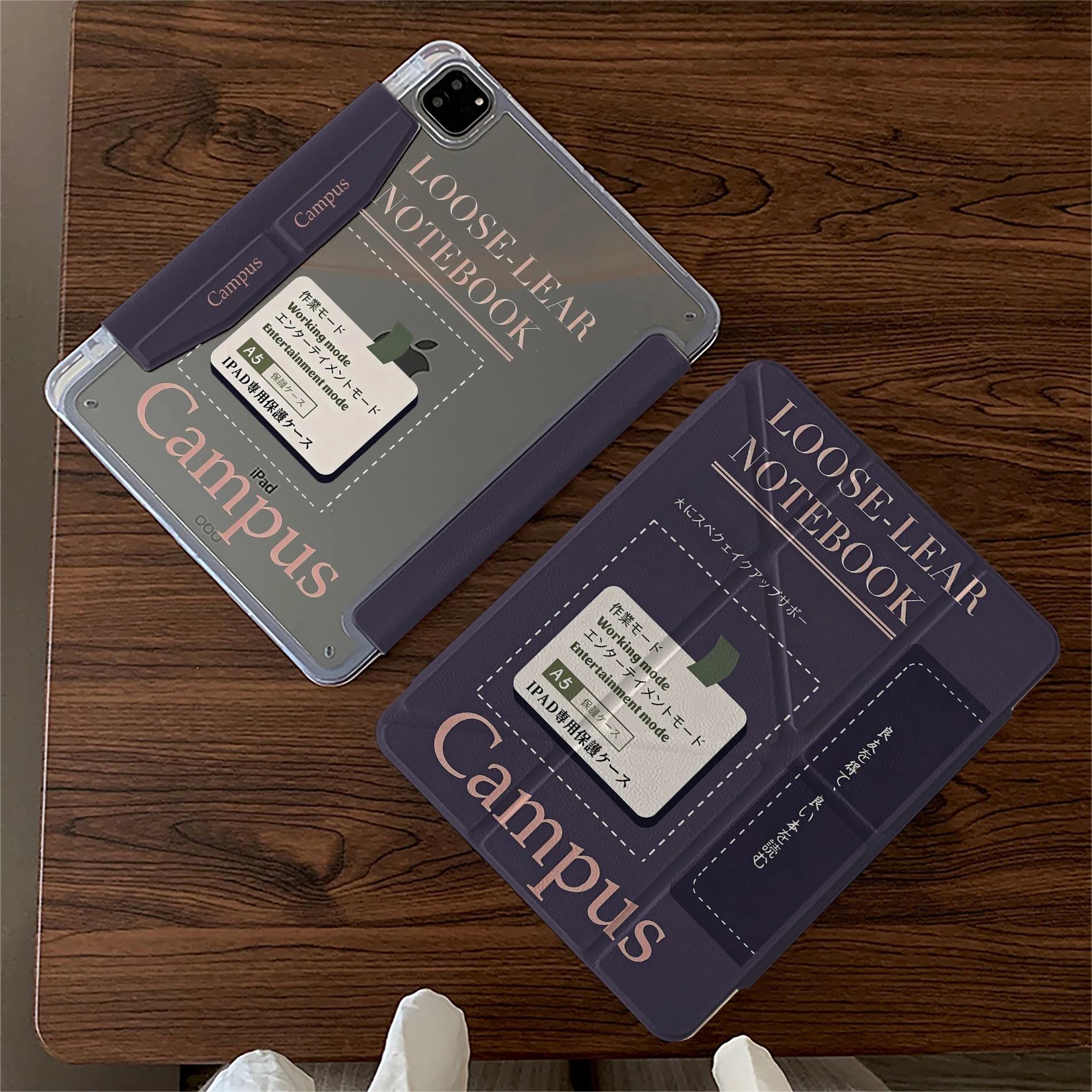 Korean Japanese Ins Campus Notes Y2K Y-Fold Cover For iPad Pro 13 11th M5 M4 12.9 A16 8 7 9th 10th Air 11 M2 M3 Mini Tablet Case view 3