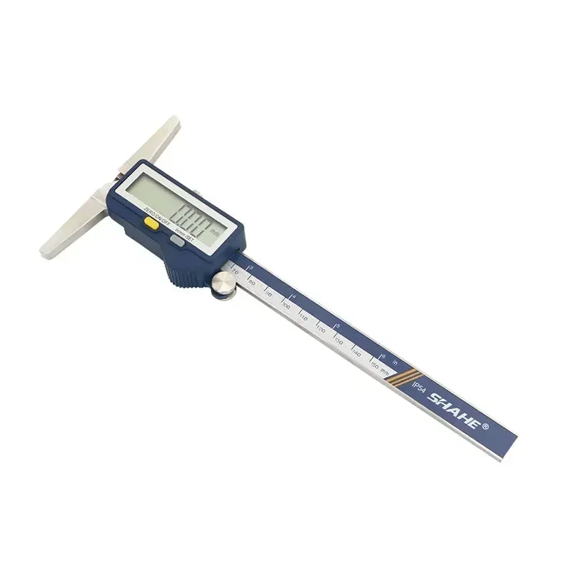 SHAHE Digital Depth Caliper 0-150mm 200mm 300mm Stainless Steel Depth Gauge 0.01mm Measuring Tools