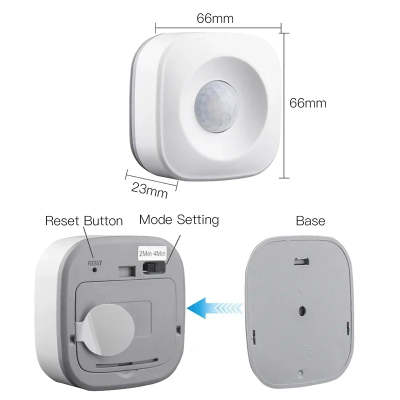 Tuya Smart WiFi PIR Motion Sensor Human Detector Smart Life  App Remote Control Alarm System Smart Body Movement Sensor