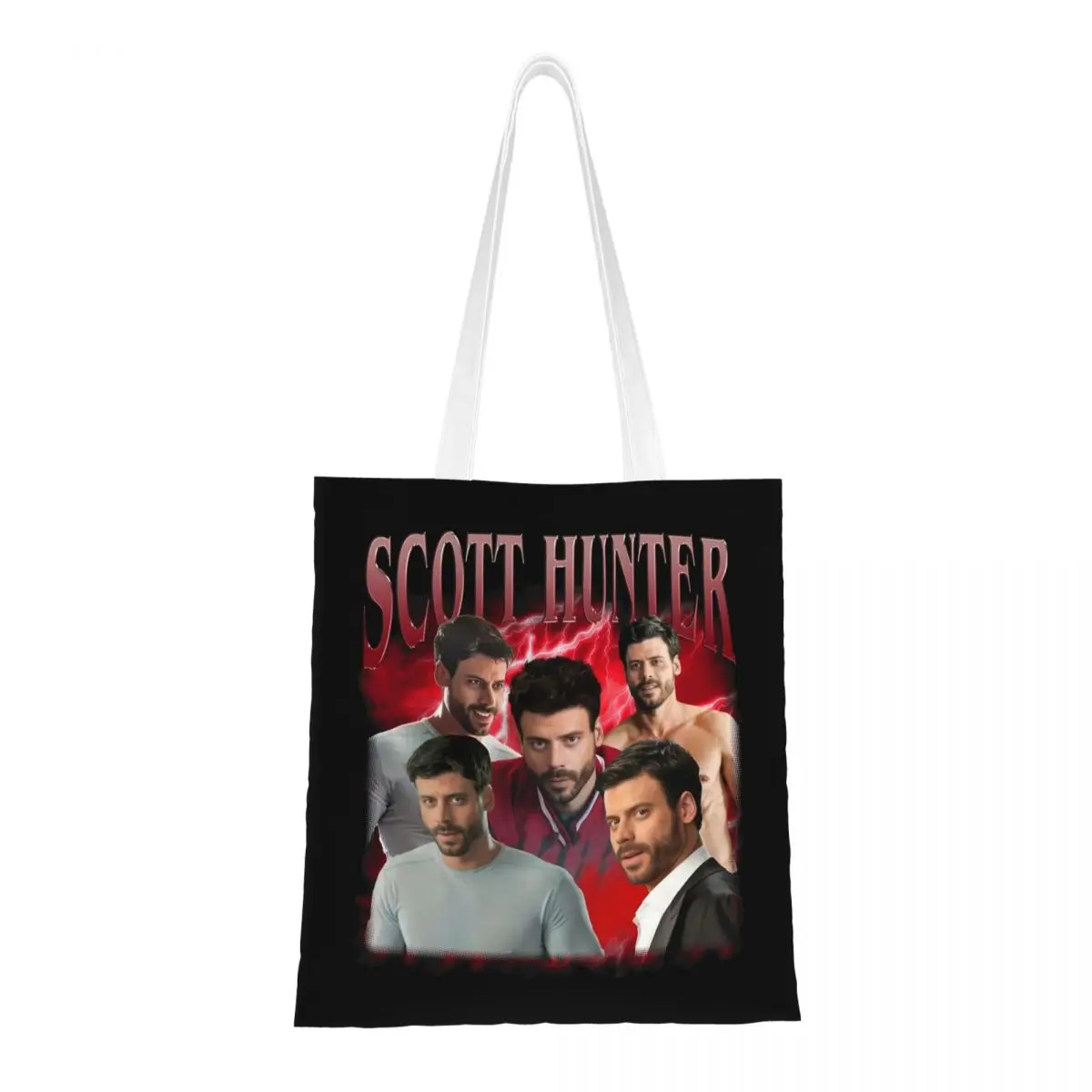 

Heated Rivalry Scott Hunter Tote Bags Women Handbag Canvas College Shoulder Bag Printed Grocery Bag