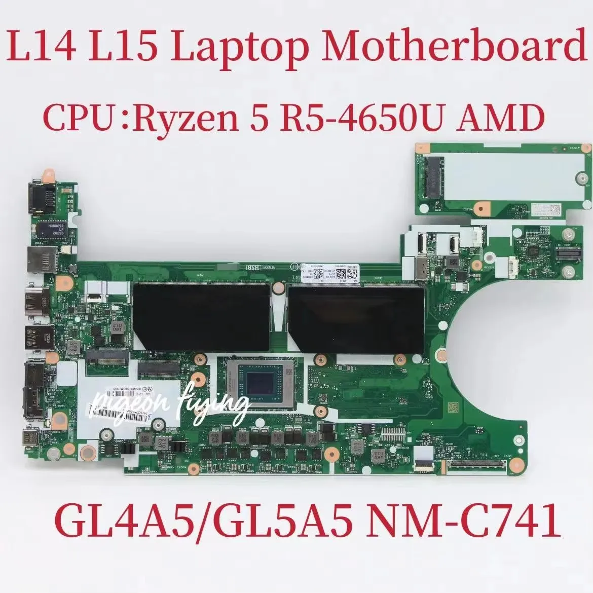 L15 Mainboard NM-C741 For Lenovo ThinkPad L14 Laptop Motherboard With R5-4650U R7-4750U CPU FRU 5B20W77594 5B20W77600 Test Ok