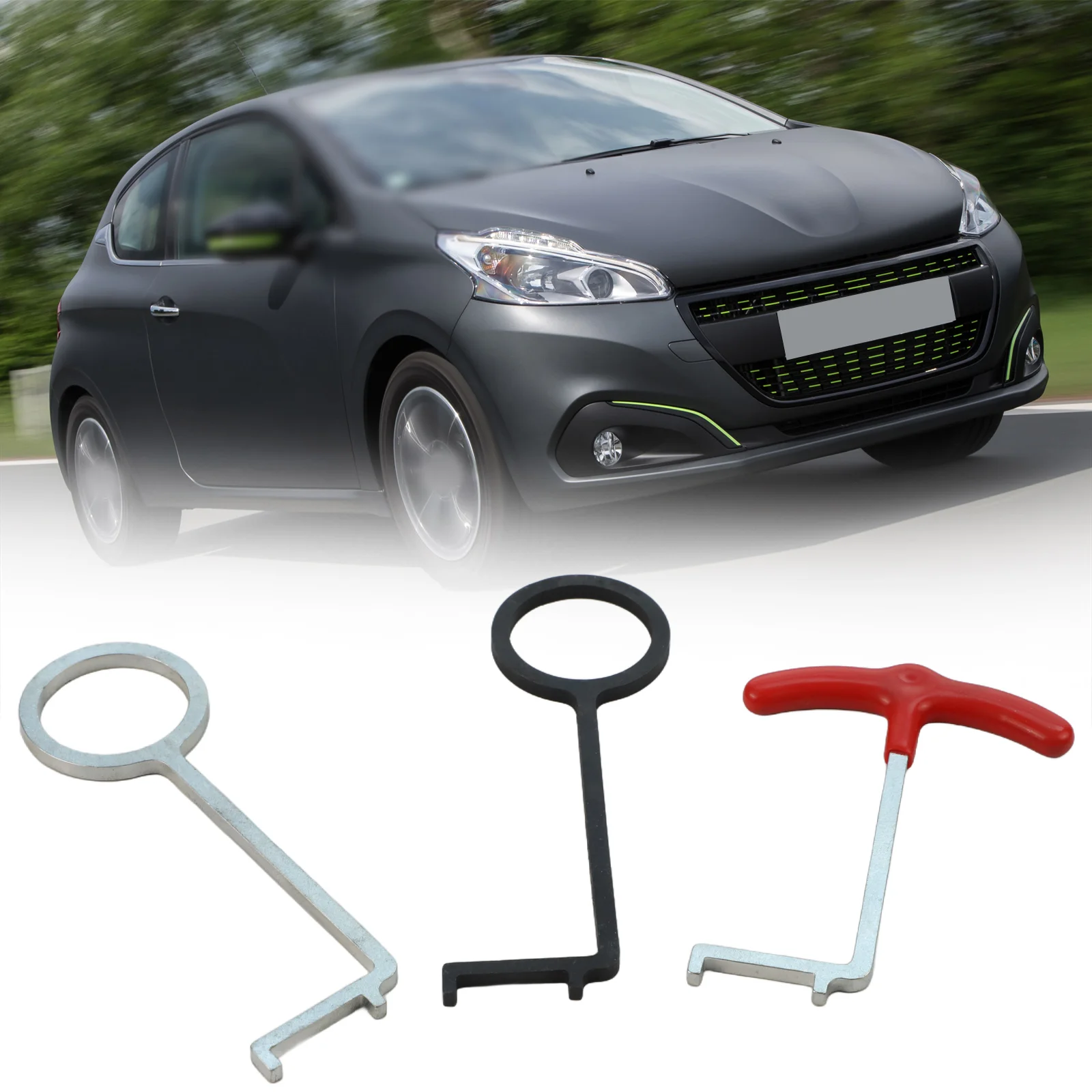 3-teiliges Zahnriemen-Prüfwerkzeug für PureTech 1.0/1.2 für Opel 3-Zylinder PSA-EB0 Motor Stahl-Zahnriemen Prüf- und Einstellwerkzeuge