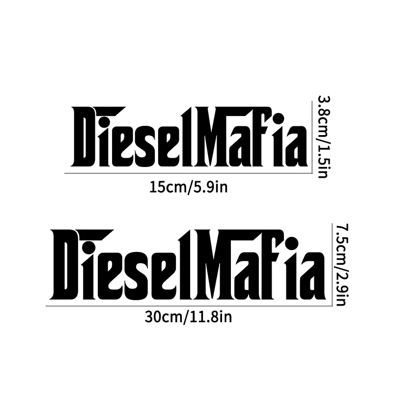 1PC Diesel Mafia Car Sticker Waterproof Vinyl Decal for Auto Window Trunk Body Styling Durable Vehicle Decor