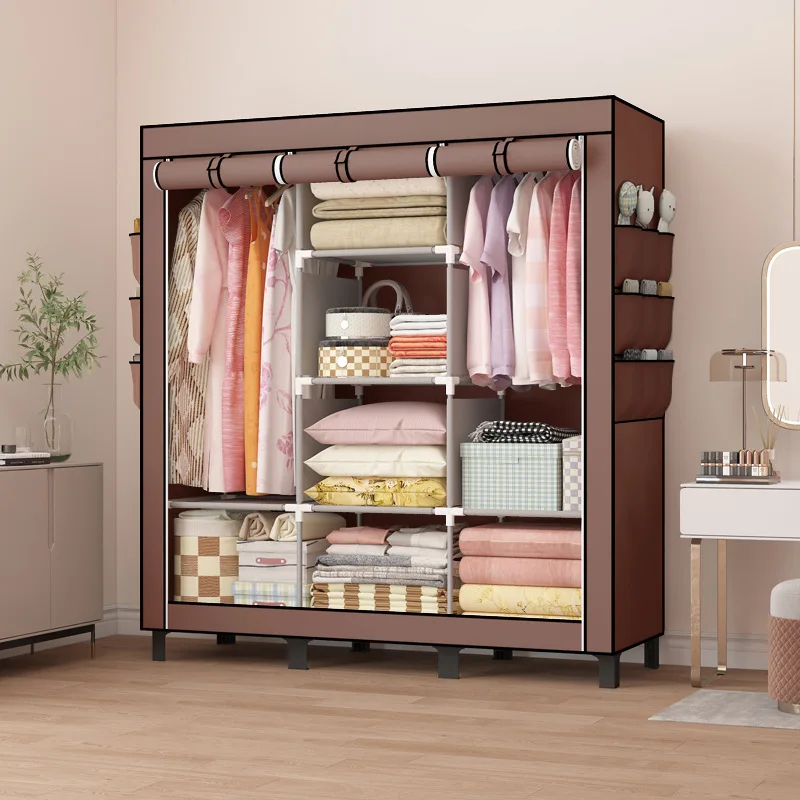 

Тканевый шкаф Bigfoot: Простой подвесной гардероб для хранения одежды в общежитии и спальне