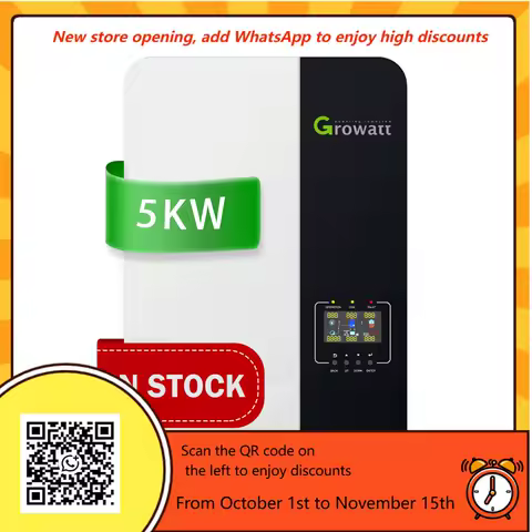 Growatt 5KW OFF Grid Inverter SPF 5000ES Single Phase 48vdc 230vac 3.5Kw 5Kw With Wifi Hybrid Solar Inverter