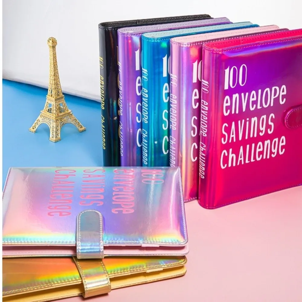 Carpeta de piel sintética para ahorrar dinero, colores deslumbrantes, carpeta de presupuesto duradera, planificador de presupuesto, carpeta de hojas sueltas