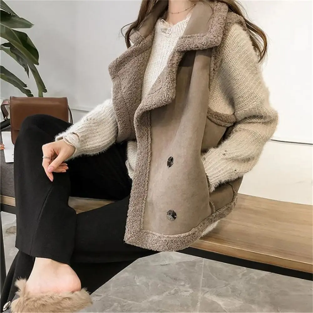 

2024 New Autumn Winter New Lamb Fur Coat Female Korean Version Loose Suede Fur All-In-One Motorcycle Jacket Sleeveless Coat