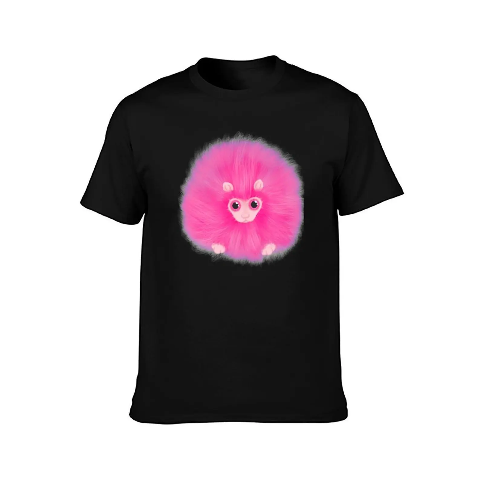 pygmy puff T-Shirt, Summer Casual Cotton Tee, Oversized Streetwear Tops, Vintage Graphic Print, Loose Fit Short Sleeve