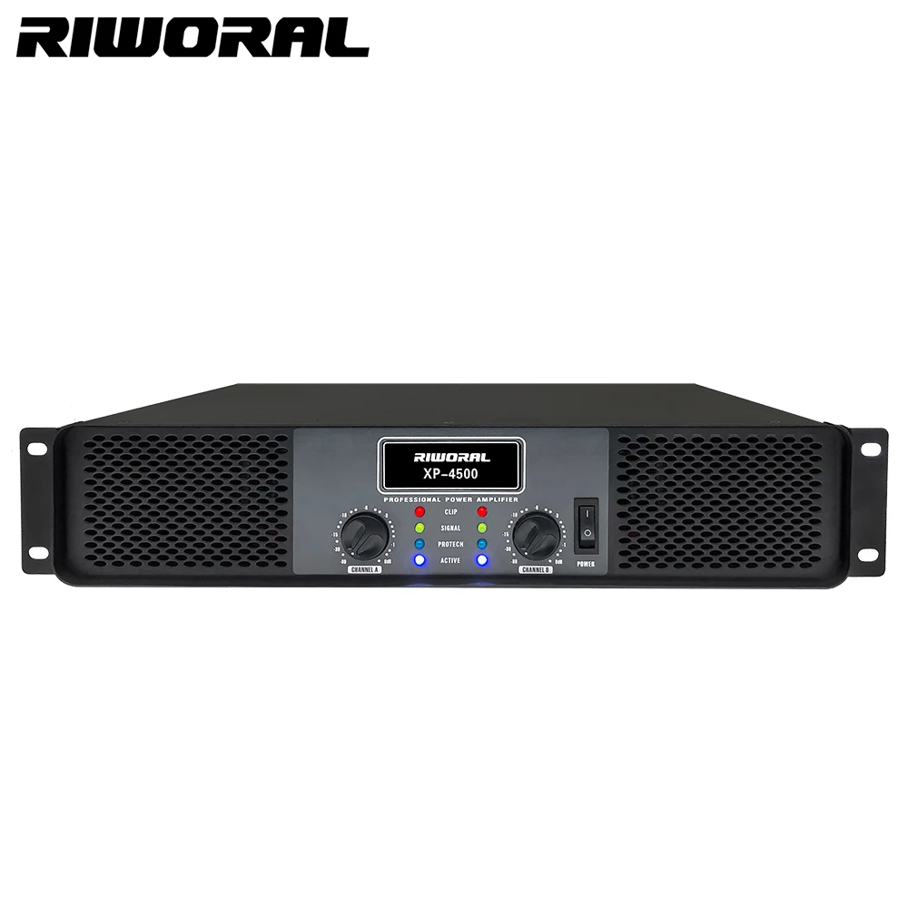 Power Amplifier With 650W X 2 Class D 2 Channel DJ Stage Performance System in Parallel Bridge Link For Subwoofer XP4500