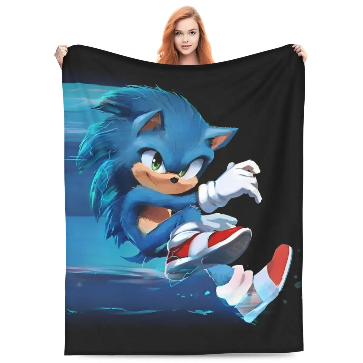 S-Sonics The H-Hedgehogs Blanket Cover Coral Fleece Plush  Soft Throw Blankets for Bedding Couch Bedroom Quilt