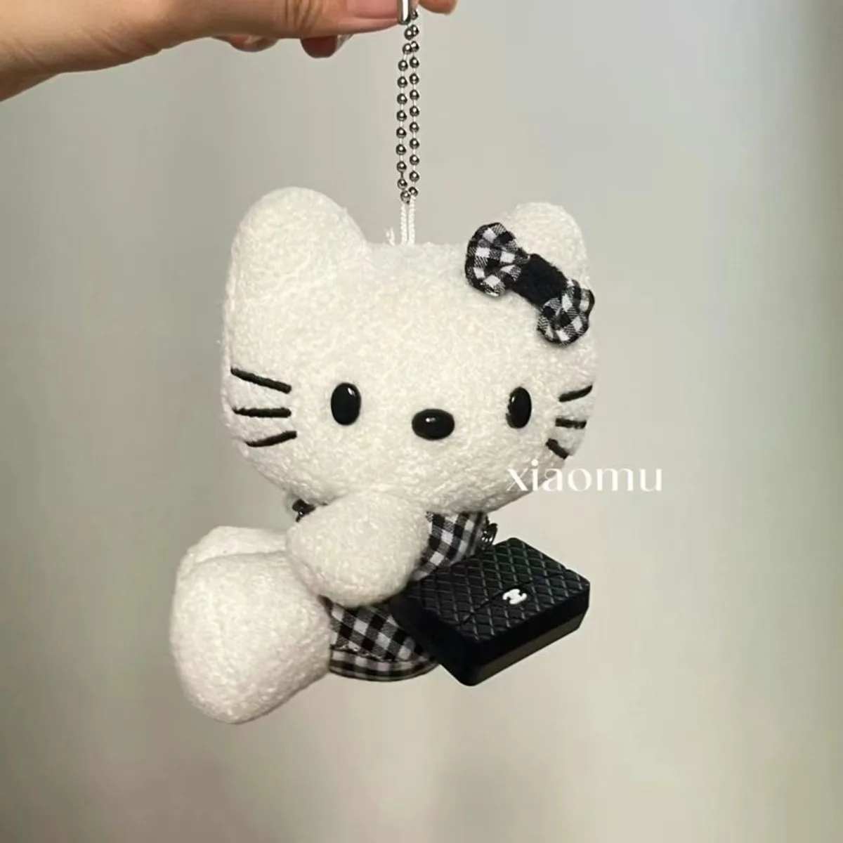 Genuine Hello Kitty Plush Doll Keychain Miniso Cartoon Kawaii Girl New Plushies Pendant Accessories Backpacks Decoration Gift