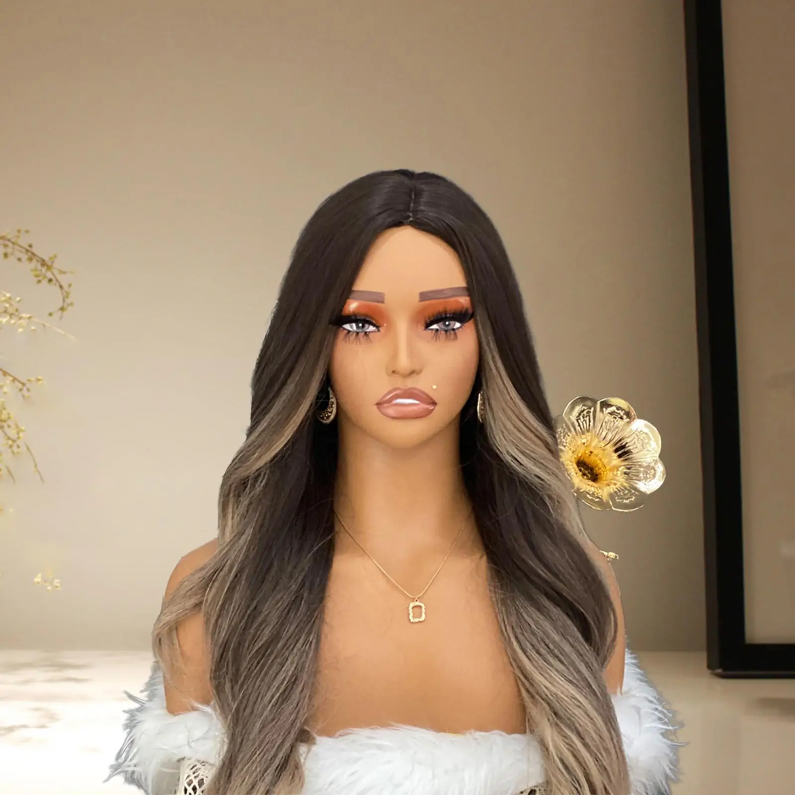 

Mannequin Head Wig Holder for Necklace Beauty Accessories Wig Necklace