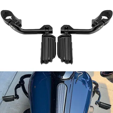 1.25" Motorcycles Foot Rest Engine Guard Highway Foot Pegs Mount For Harley Honda Kawasaki Suzuki Yamaha