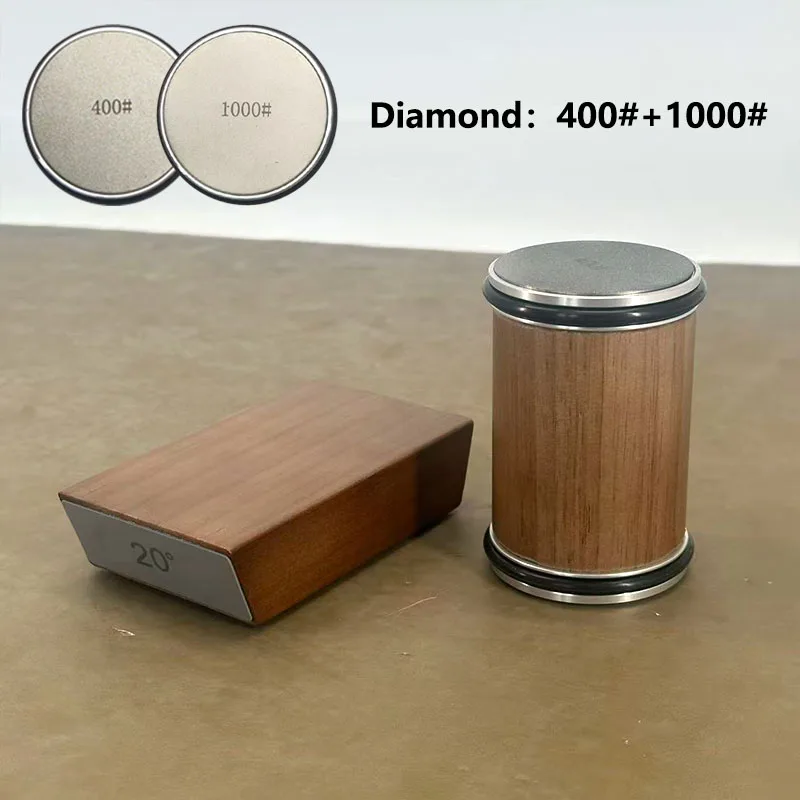 Rollende messenslijper Magnetische meshouder Diamantslijpsteenset met 15 en 20 graden hoekrol Keukenaccessoire