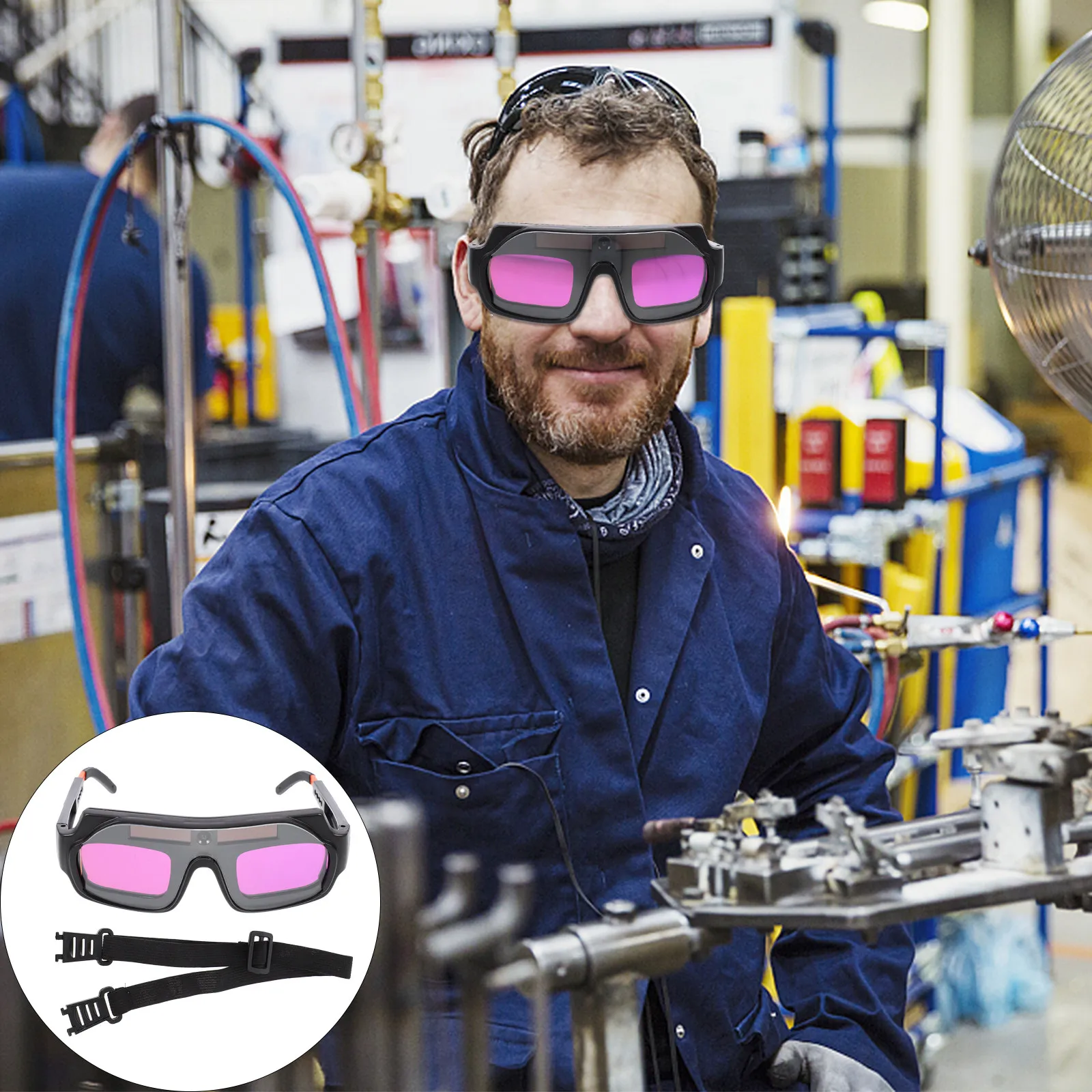 

1 шт. Профессиональные солнечные перезаряжаемые сварочные очки с автоматическим затемнением и быстрым затемнением для защиты при сварке