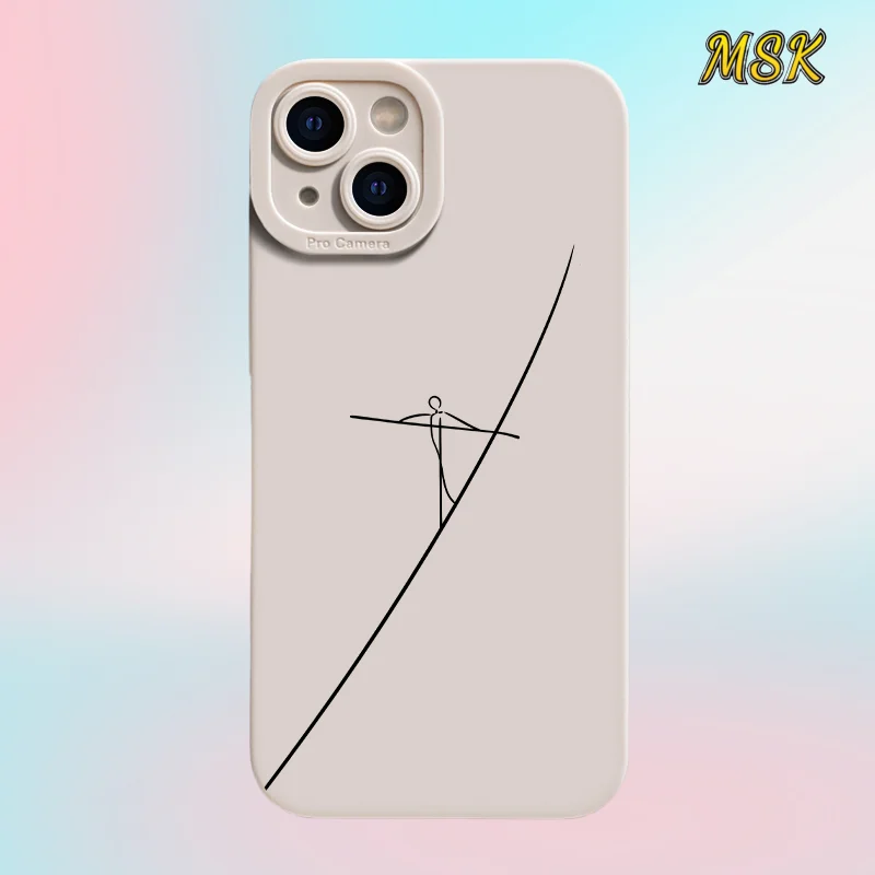 

Stylish Phone Case for iPhone15/14/13/12/11 promax with Tightrope Walker Design