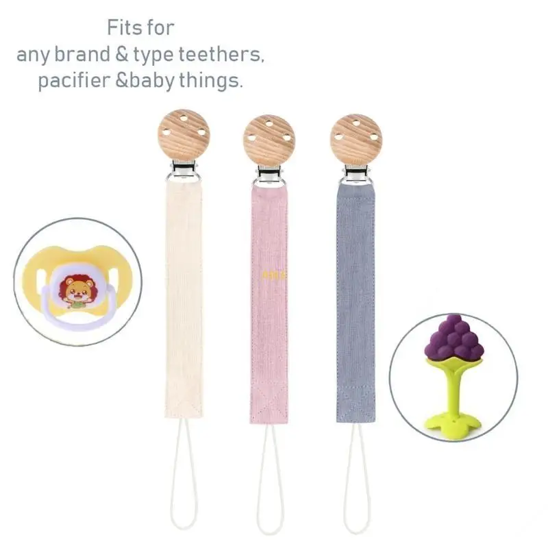 

Pacifier Leashes Baby Pacifier Dummy Chain Fabric Set Pacifier Clip Teething Toy