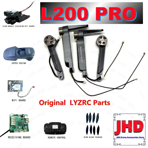 JHD L200 Pro Max RC Quadcopter motores brazos piezas de Motor sin escobillas L200 hélice de hoja LYZRC L200Pro MAX RC Drone Accesorios