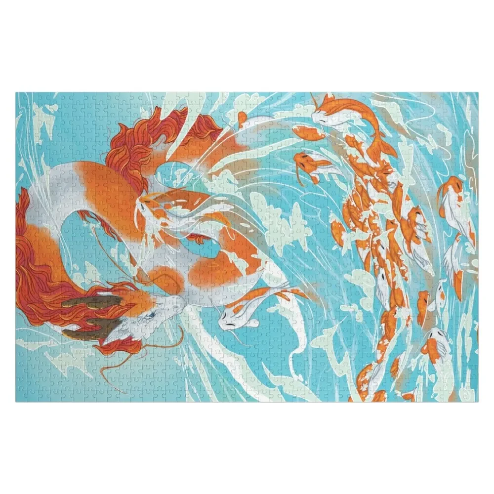 

Koi Dragon Jigsaw Puzzle Jigsaw For Kids Wood Photo Personalized Personalize Customizeds For Kids Puzzle