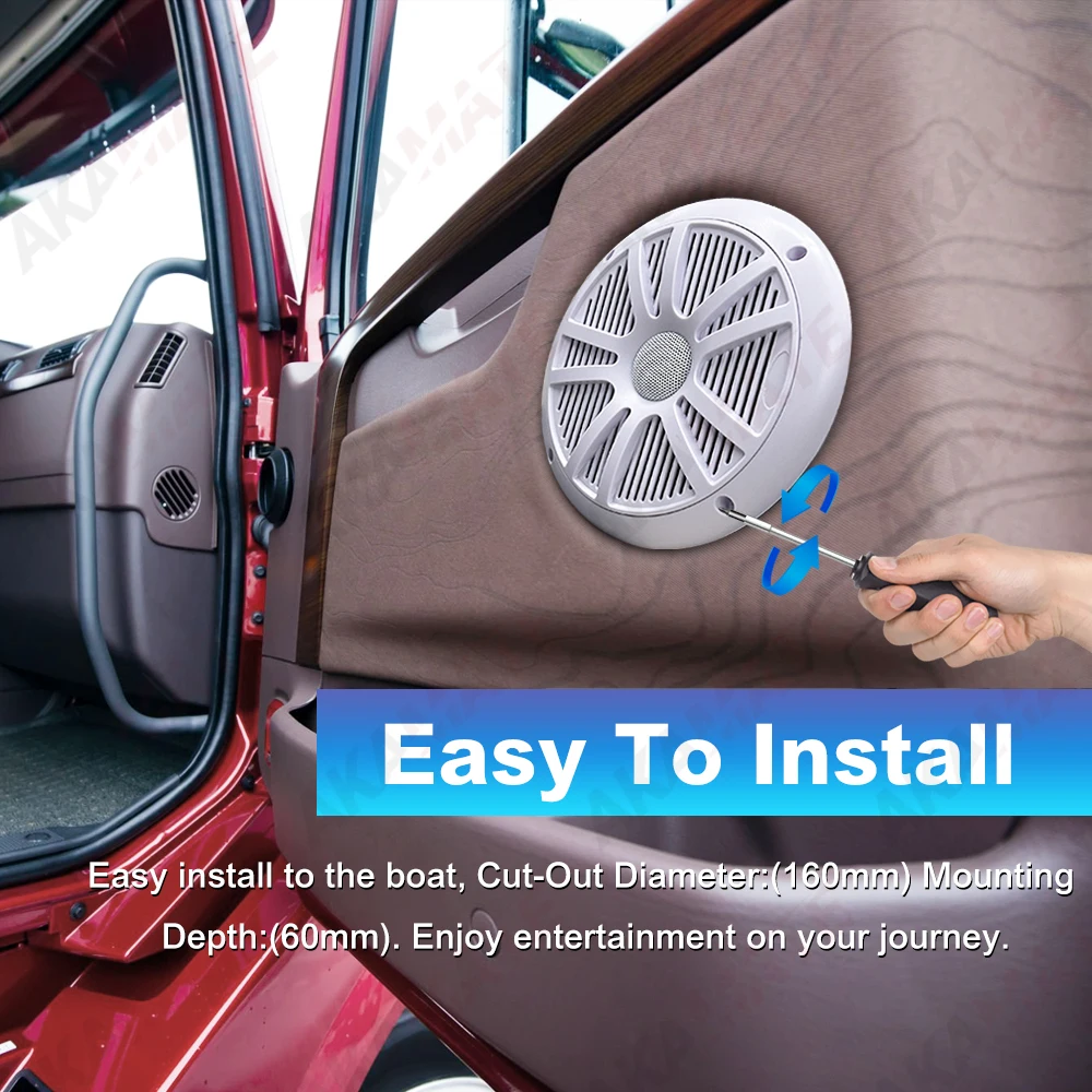 6.5 بوصة القرن ل RVs المتكلم نظام الصوت 75 مللي متر المغناطيس فلوش جبل على نطاق واسع ل ATV UTV سبا RZR البحرية RV 120 واط 240 واط