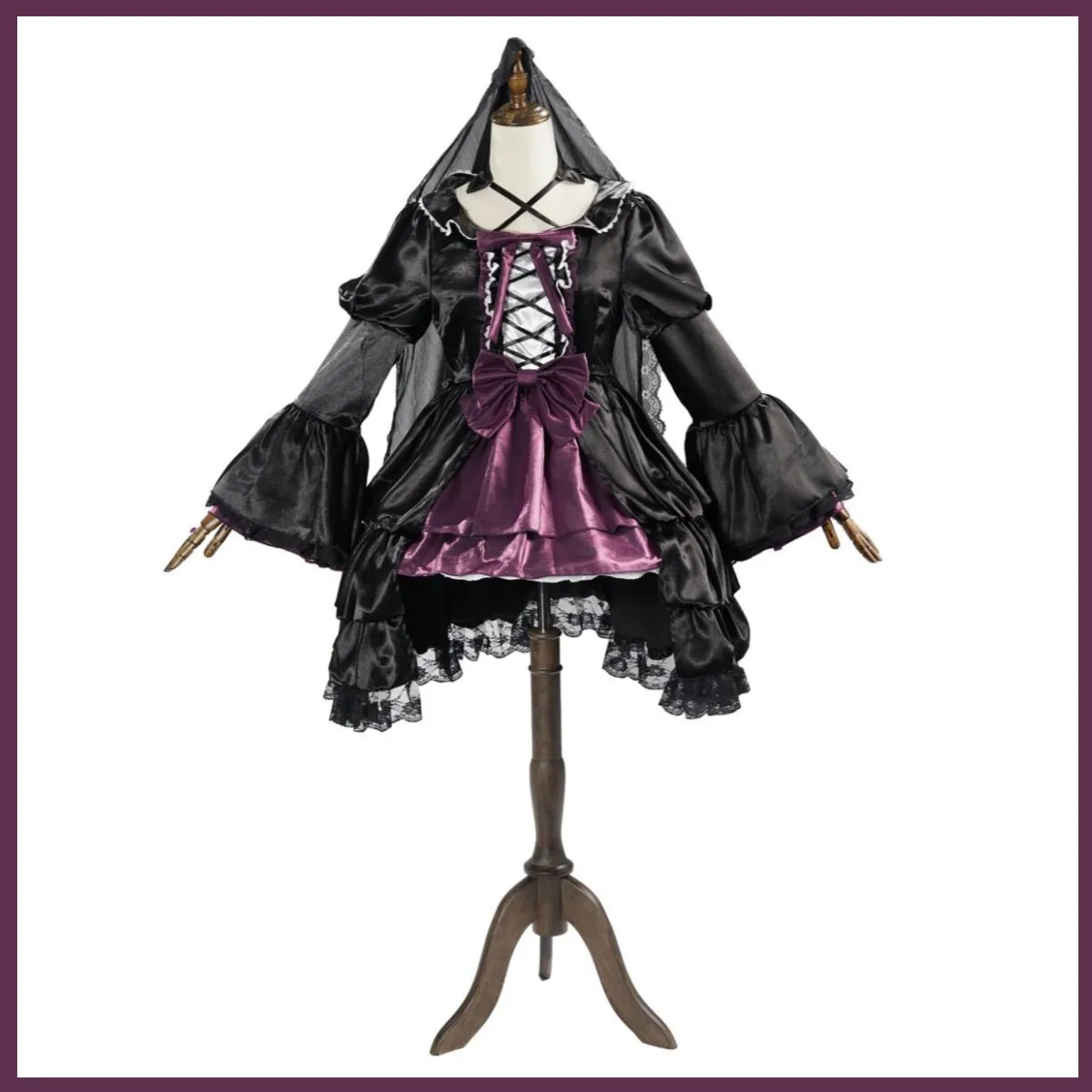 Anime Puella Magi Madoka Magica Akemi Homura Cosplay Costume Wig Evening Dress Princess Skirt Lolita Woman Sexy Halloween Suit