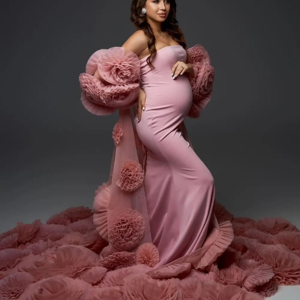 

Розовая шифоновая шаль в стиле бохо с цветочным принтом — романтическая объемная накидка с цветочным рюшами, легкий аксессуар для лета, свадьбы и вечеринки, новинка