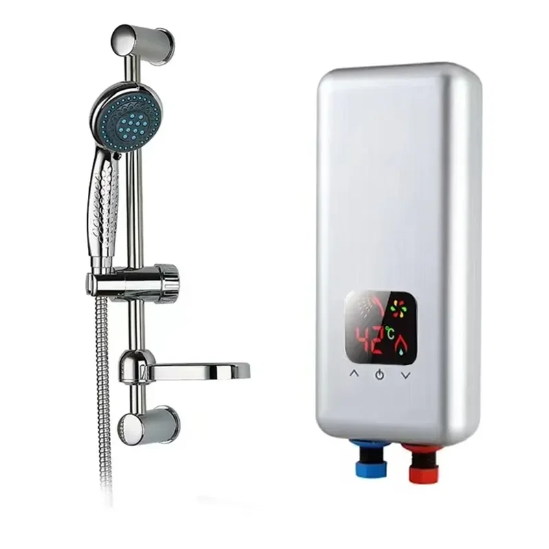For Mini 5.5KW Tankless Electric Instant Water Heater for Bath Shower Whole House Bathroom with Digital Display