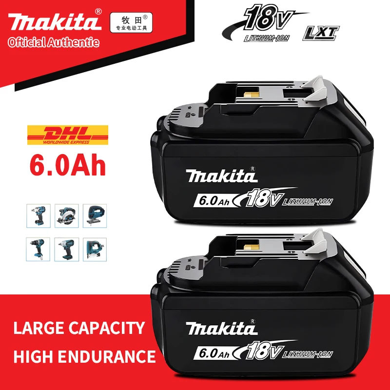 

100% Bl1830b Original Makita 18v 6.0ah Rechargeable Battery For Bl1840/Bl1840b/Bl1850/Bl1850bBl1830 Power Tools | Long-Lasting