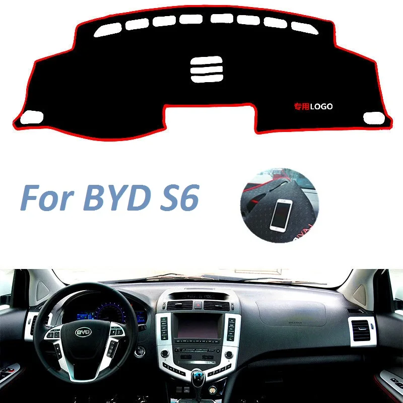 For Byd S6 Left Right Hand Drive Non Slip Dashboard Cover Mat  Sunshade Instrument Carpet Car Accessories