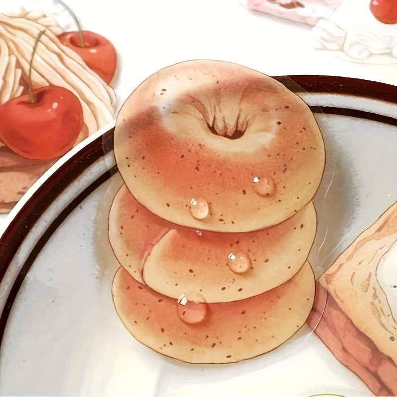 3 шт., набор наклеек для домашних животных с милым хлебом, серия Tuesday Channel, тема десерта, используется для абстрактной скульптуры