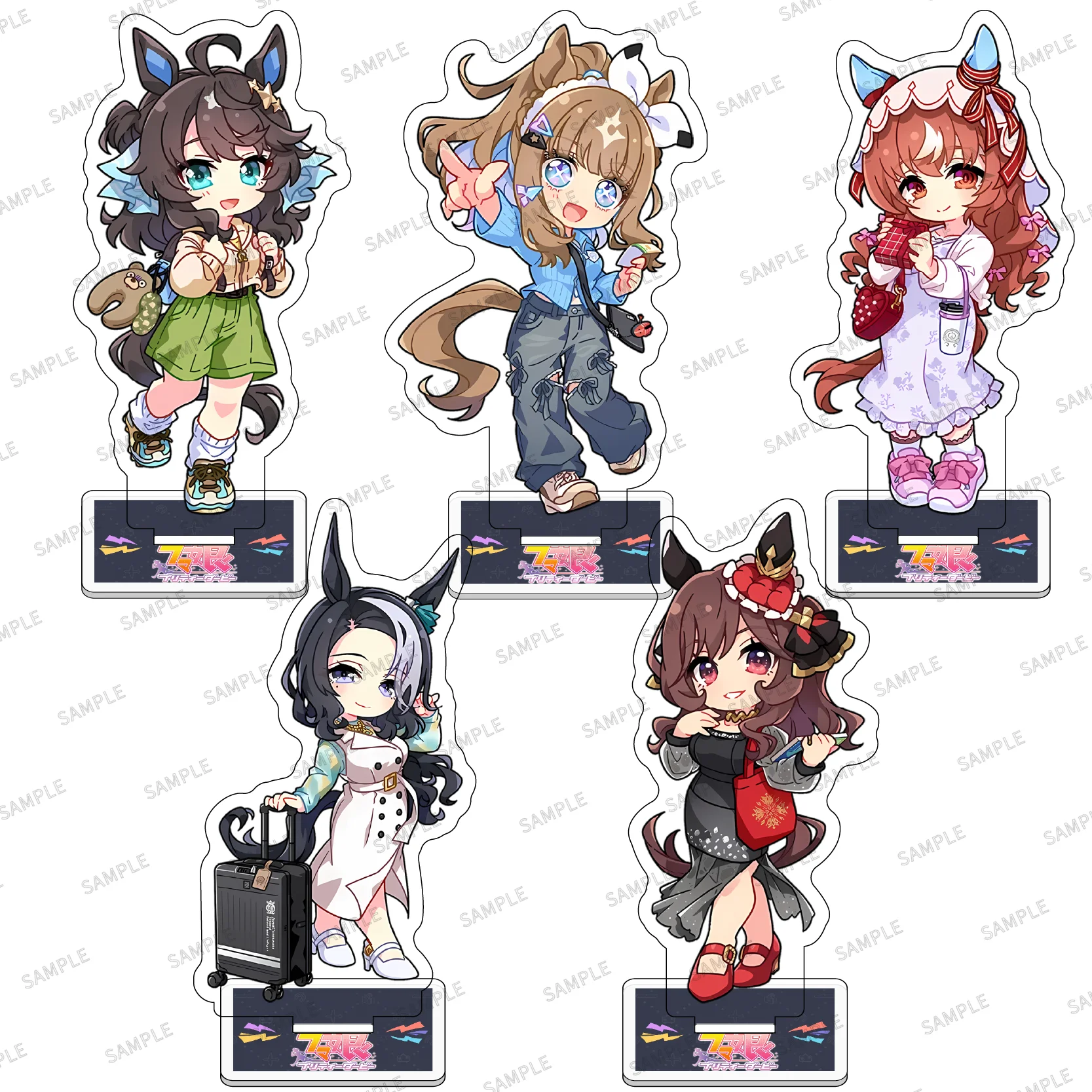 Uma Musume Pretty Derby 10cm Acrylic Stand Keychain - Special Week Tokai Teio Double Sided HD Kawaii Desk Decor Collectible Gift