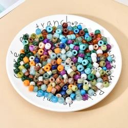 5/10/20PCS Random Mix Big Hole Natural Stone Beads Glass Beads Spacer beads Various Colour for Women Craft Color Beads Wholesale