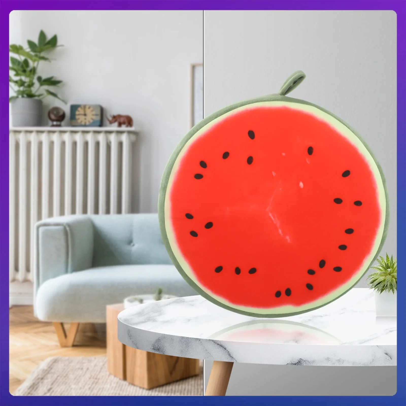 Funda de cojín para silla de jardín, decoración redonda con forma de fruta, Material de alta calidad, sin pelusa, 1 unidad