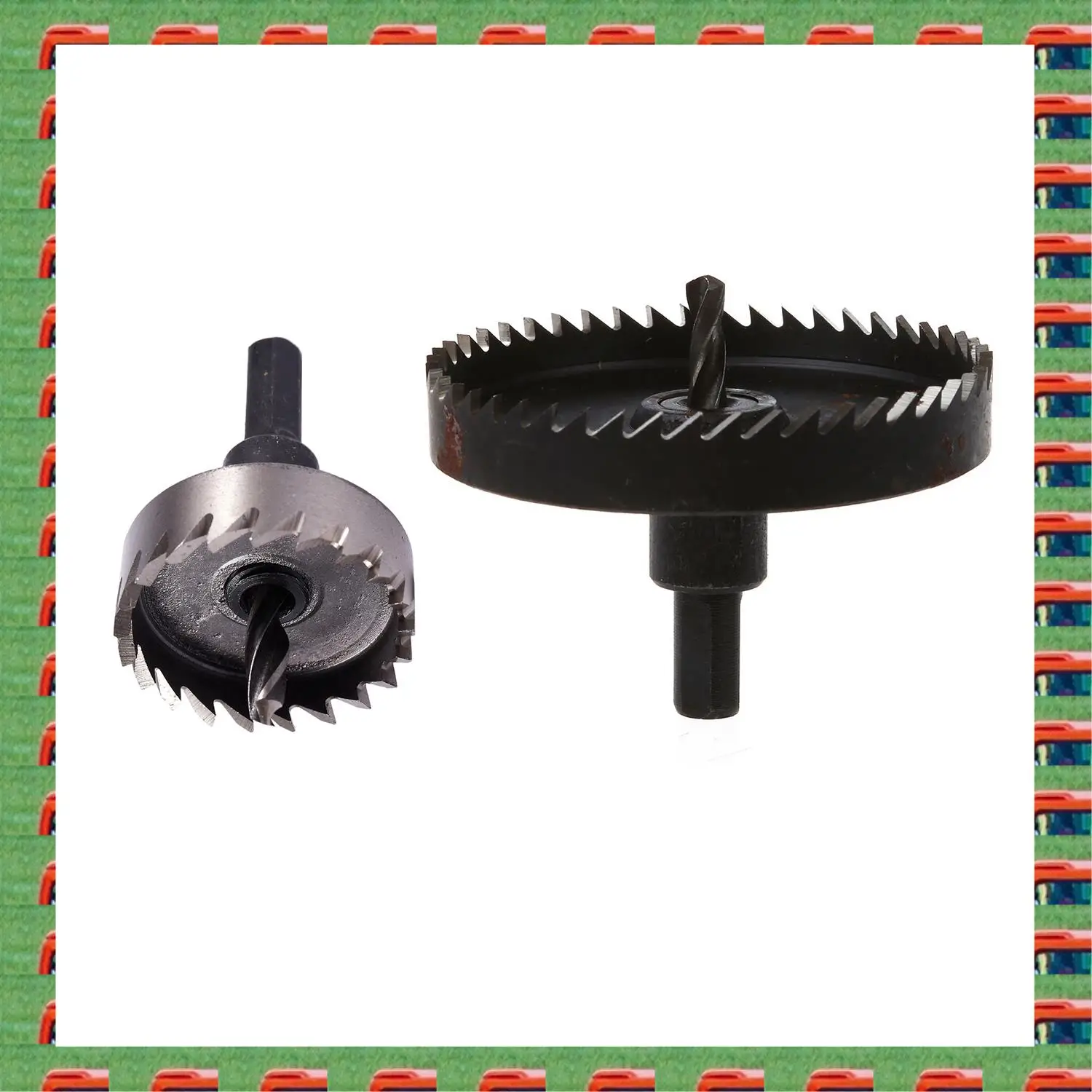 

ABMO 2Pcs Hole Saw Tooth HSS Steel Hole Saw Drill Bit Cutter Tool For Metal Wood Alloy - 40Mm & 80Mm