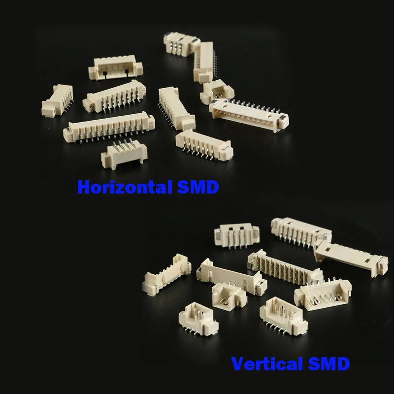 10PCS 1.25mm Connector Horizontal SMD Vertical/right Angle Type Male JST Socket Connector 2/3/4/5/6/7/8/9/10/12P