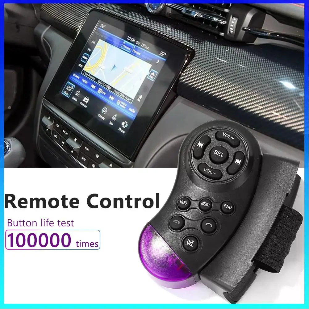 11-Key Wireless Steering Wheel Remote Control Battery Operated Vehicle MP3 DVD Stereo Button Wireless Control for Car Radio DVD