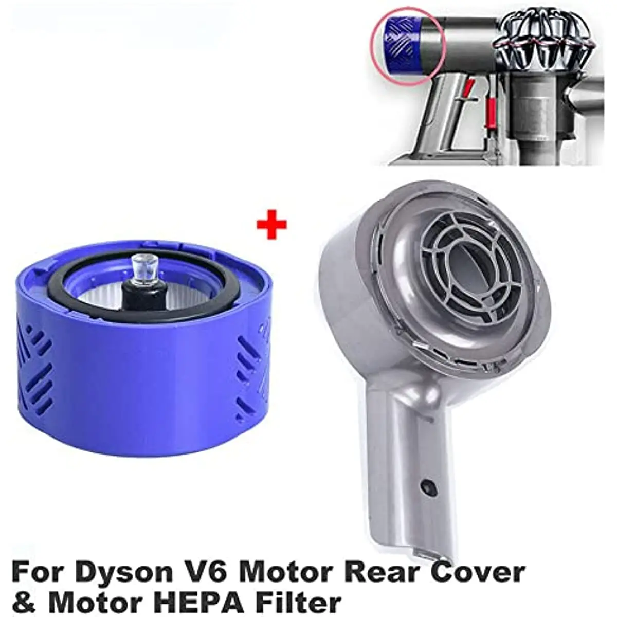 Cubierta trasera del Motor/cubierta trasera del Motor y reemplazo del filtro para Dyson V6 DC58 DC59 DC61 DC62 DC74 accesorios de aspiradora