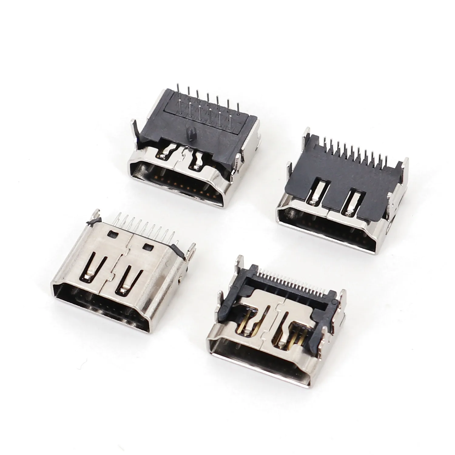 10Pcs HDMI-compatible Type A 19Pin DIP SMT Female Socket PCB Mount Solder Connector
